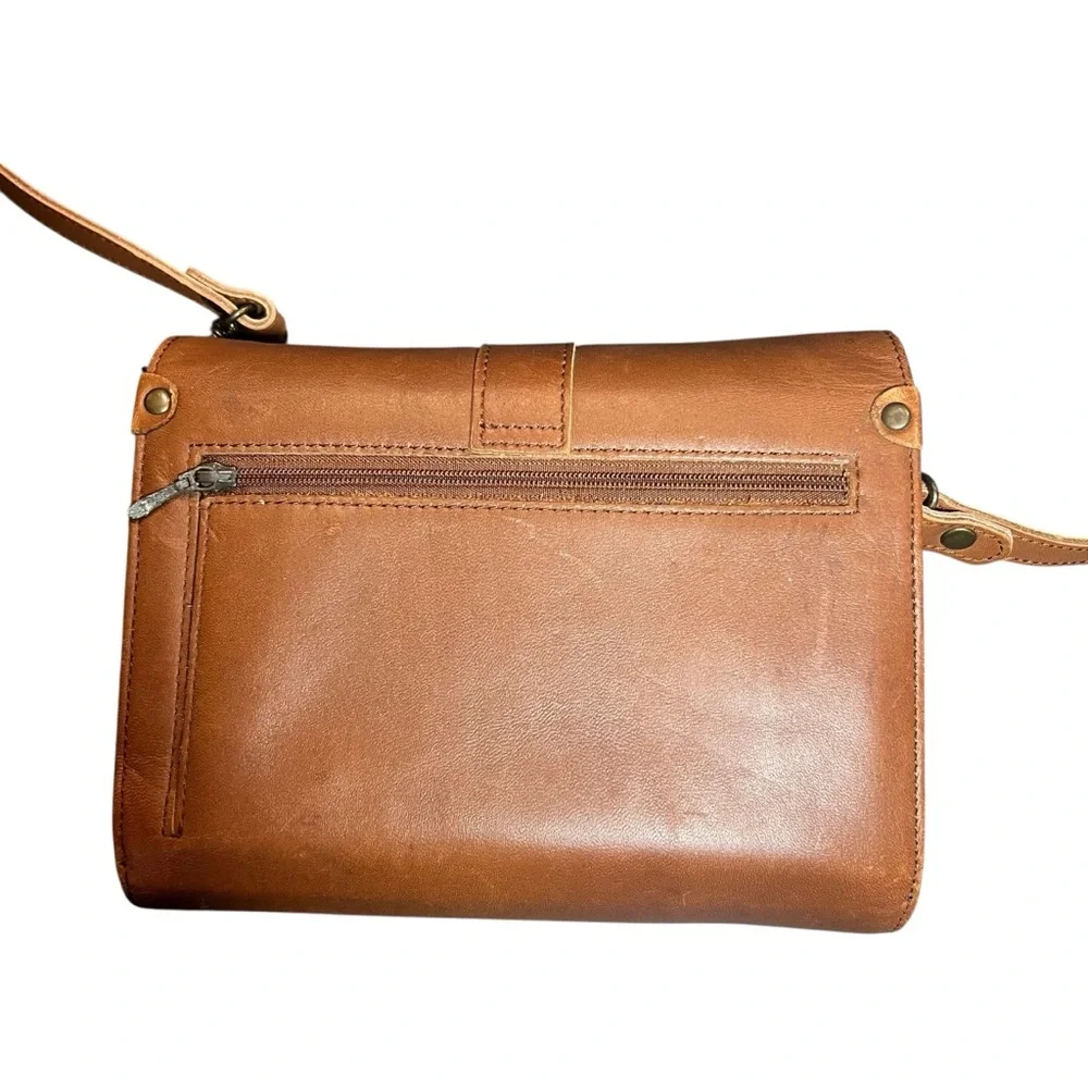 Eddie Bauer Brown Leather‎ Crossbody Bag - Picture 8 of 16